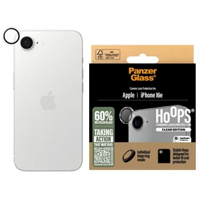 PanzerGlass Hoops lēcas aizsargs iPhone 16e - caurspīdīgs rūdītais stikls