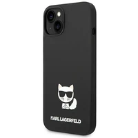 Karl Lagerfeld KLHCP14MSLCTBK iPhone 14 Plus 6.7 "cietais apvalks melns / melns Silikona Choupette Ķermenis
