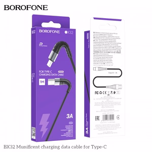 USB kabelis Hoco BX32 melns Type-C 100cm (līdz 5A)