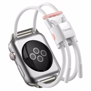 Siksniņa Baseus Lets go priekš Apple Watch Series 42 / 44mm balts/rozā