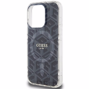 Guess IML GCube Magnētiskais apvalks iPhone 15 Pro - melns