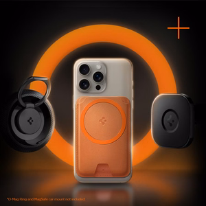 Spigen Valentinus MagFit+ MagSafe magnētiskais karšu maciņš tālrunim – oranžs