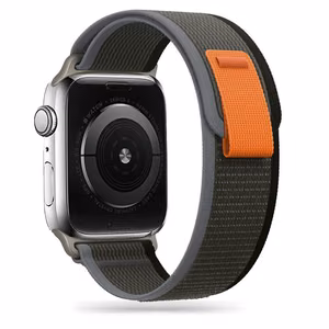 TECH-PROTECT NYLON APPLE WATCH 4 / 5 / 6 / 7 / 8 / 9 / SE / ULTRA 1 / 2 (42 / 44 / 45 / 49 MM) черный/оранжевый