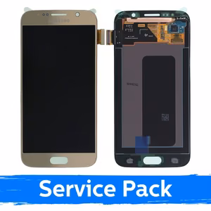 LCD дисплей для Samsung G920 S6 золотой (Service Pack)