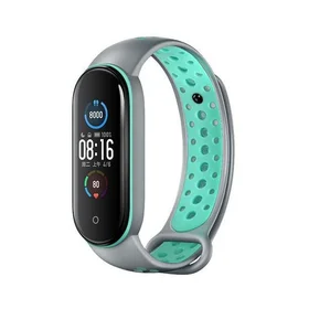 Beline siksniņa Design Mi Band 7/6/5 pelēks-zaļš /grey-green