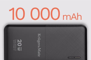 Kruger&Matz 10 000 mAh Li-pol ārējais akumulators ar QC un PD