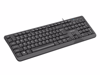 NATEC KEYBOARD TROUT SLIM USB, US LAYOUT, melns