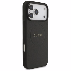 Guess Graudainais Gredzena Magnētiskais viedtālruņa apvalks iPhone 17 Pro Max - melna