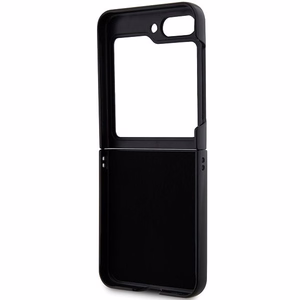 Karl Lagerfeld Saffiano Monogram Choupette Pin viedtālruņa apvalks Samsung Galaxy Z Flip 5 - melna