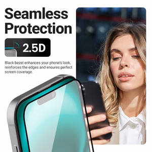 Crong 3D Armor Glass rūdīta stikla ekrāna aizsargs iPhone 17 Pro Max ar uzstādīšanas rāmi