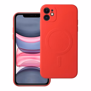SILICONE MAG COVER viedtālruņa apvalks, saderīgs ar MagSafe, IPHONE 11 sarkans