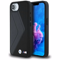 BMW Lielās svītras MagSafe apvalks iPhone 16e - melns