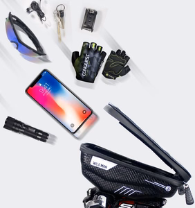 WILDMAN ceļojumu soma velosipēda stūrei ar rāvējslēdzēju, 1L (4 "- 7"), E1, melna