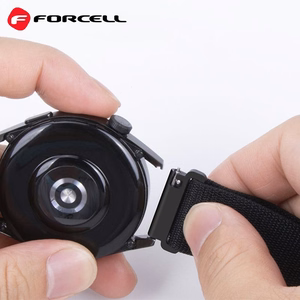 FORCELL F-DESIGN FS05 siksniņa SAMSUNG pulkstenim 22 mm melna