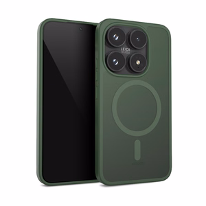 Crong Hybrid Matte Magnetic MagSafe vāciņš ierīcei Xiaomi 17, zaļš