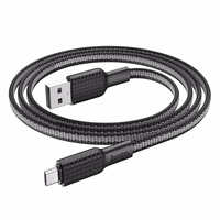 Kabelis USB-A uz Micro USB Hoco 2,4A 1 m X69 - melns/balts