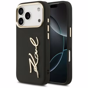 Karl Lagerfeld Karl Script Logo apvalks iPhone 17 Pro - melns