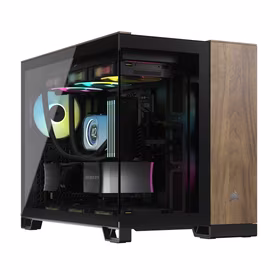 Corsair CC-9011286-WW computer case Midi Tower melns, Walnut