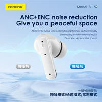 Foneng Bluetooth austiņas TWS BL152 ANC+ENC ar trokšņu slāpēšanu baltas krāsas