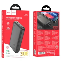 Ārējā baterija Power Bank Hoco J87A Type-C PD 20W+Quick Charge 3.0 20000mAh melna