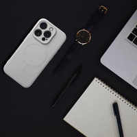 Silikona magnētiskais viedtālruņa apvalks, saderīgs ar MagSafe, paredzēts SAMSUNG S26 Edge, pelēks titāna