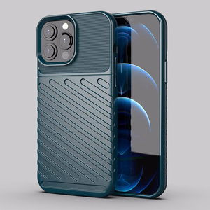 Thunder apvalks elastīgs izturīgs robusts pārsegs TPU apvalks iPhone 13 Pro Max zaļš