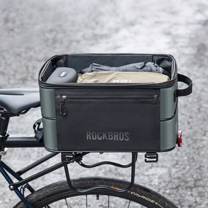 Rockbros A30 ROAD TO SKY saliekama 15–30 l velosipēda bagāžnieka soma – pelēka