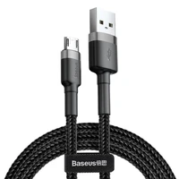 Baseus Cafule Micro USB kabelis 2.4A 1m (pelēks + melns)