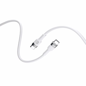 Forever Elastīgais kabelis USB-C - USB-C 1,0 m 60W balts