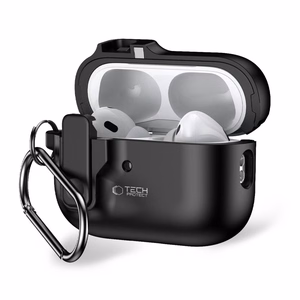 Tech-Protect Slim Hook apvalks ar karabīni Apple AirPods Pro 1 / 2 – melns