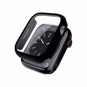 Crong Hybrid Watch Case aizsargvāciņš ar integrētu stiklu Apple Watch 45 mm, melns