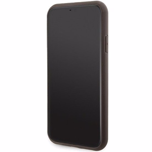 Guess GUHMN61G4GFRW iPhone 11 6.1" / Xr brūns/brūns cietais apvalks 4G kolekcija ādas metāla logotips Magnētiskais