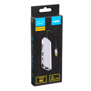 iBox IUH3RJ4K centrmezgls USB Type-C 5000 Mbit/s Sudraba