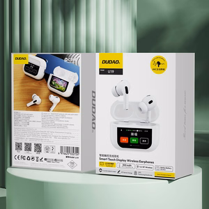 Dudao U19 Bluetooth гарнитура LED TWS V5.3 белый