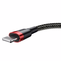 Baseus Cafule USB Lightning kabelis 1,5A 2m (melns+sarkans)