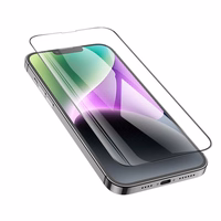 HOCO rūdītais stikls HD 5D Guardian vairogs (komplekts 10in1) - iPhone 13 / 13 Pro / 14 / 16e melns (G14)