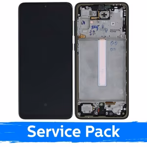 LCD displejs saderīgs ar Samsung A336 A33 5G ar rāmi / melns / (Service Pack)
