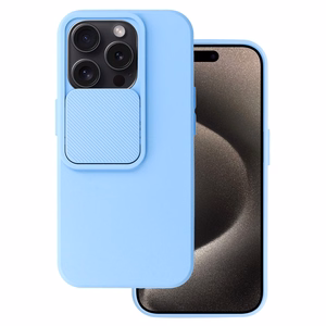 Camshield Soft viedtālruņa apvalks iPhone 15 Pro Max gaiši zils