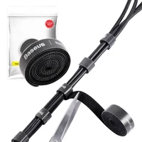 Baseus krāsainās apļa velcro siksnas 1m melns