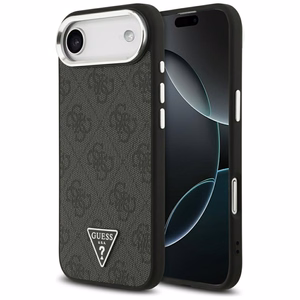 GUESS viedtālruņa apvalks (m) IPHONE 17 Air ar MagSafe saderīgs PU 4G W/Triangle Logo SL - melns