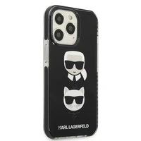 Karl Lagerfeld Karl&Choupette Head apvalks iPhone 13 Pro Max - melns