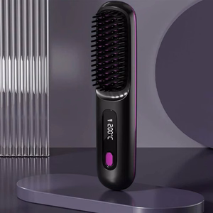 Bezvadu matu taisnošanas ķemme Reach HairMini, melns