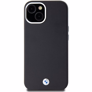 BMW paraksta ietīts metāla magnētiskais viedtālruņa apvalks iPhone 15 Plus / 14 Plus - melns