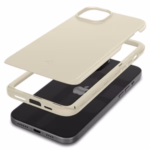 Spigen Thin Fit viedtālruņa apvalks iPhone 15 Plus - bēšs
