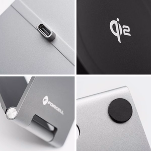 FORCELL F-ENERGY Flip Charge Qi2 15W bezvadu lādētājs saderīgs ar MagSafe sudraba