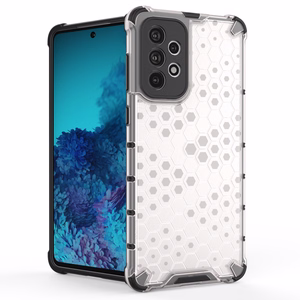 Honeycomb viedtālruņa apvalks bruņu apvalks ar gēla rāmi Samsung Galaxy A73 caurspīdīgs