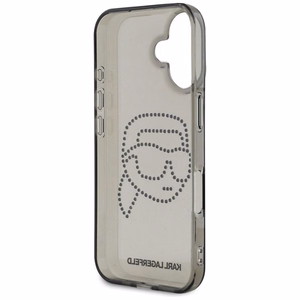 Karl Lagerfeld IML Rhinestones Karl Head apvalks iPhone 16 Pro melns