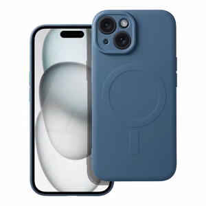 SILICONE MAG COVER viedtālruņa apvalks saderīgs ar MagSafe iPhone 15 zils