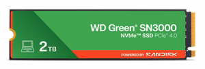 Western Digital Green WD ™ SN3000 NVMe™ SSD POWERED BY SANDISK 2 TB