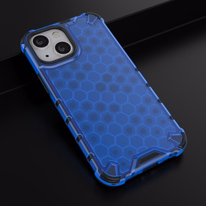 Honeycomb Case броневой чехол с TPU бампером для iPhone 13 mini синий